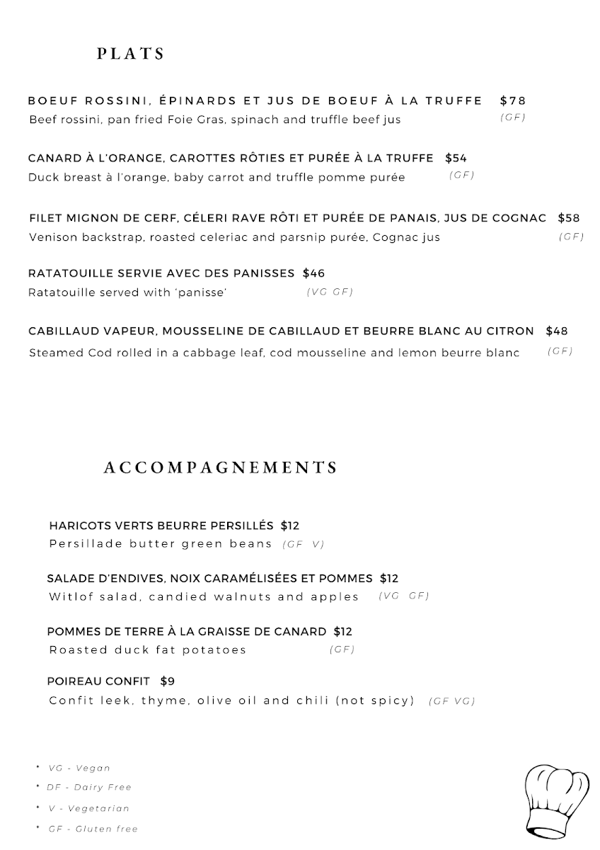 Menu Le Petit Chef - French Restaurant-1